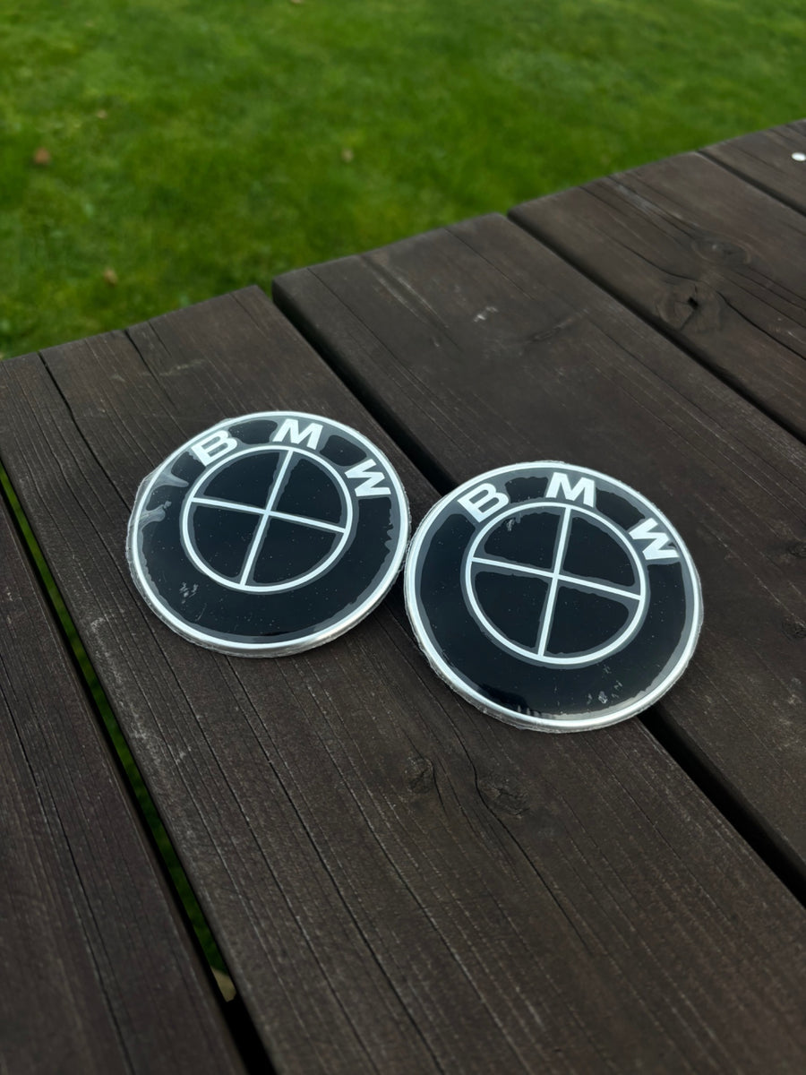 BMW emblems — Black, 2 pcs