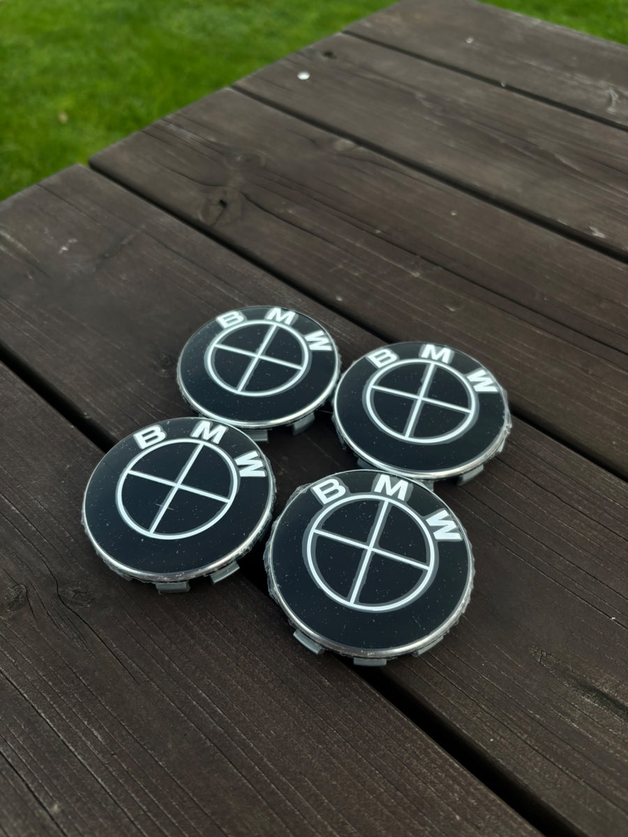 BMW wheel centre caps — Black, 4 pcs